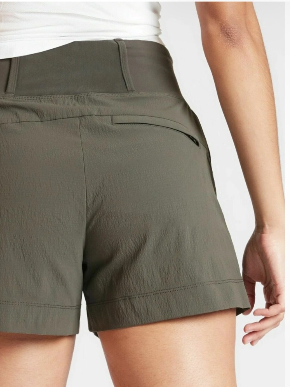 Athleta Trekkie North Shorts in Mountain Olive - Picture 3 of 14
